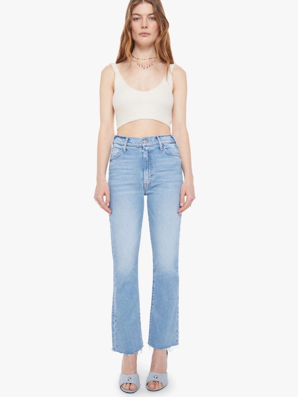 EUC MOTHER Hustler Ankle Fray Jeans